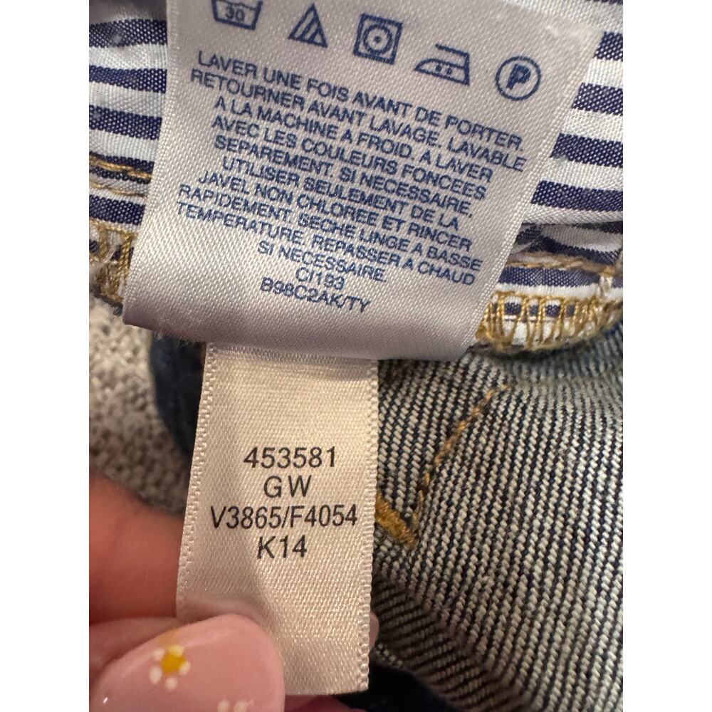 Lands’ End Mid Rise Crop Blue Denim Jeans Sz 4 - Picture 12 of 12